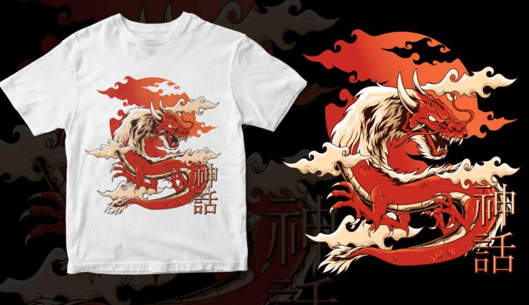 dragon japanese style - Buy t-shirt designs