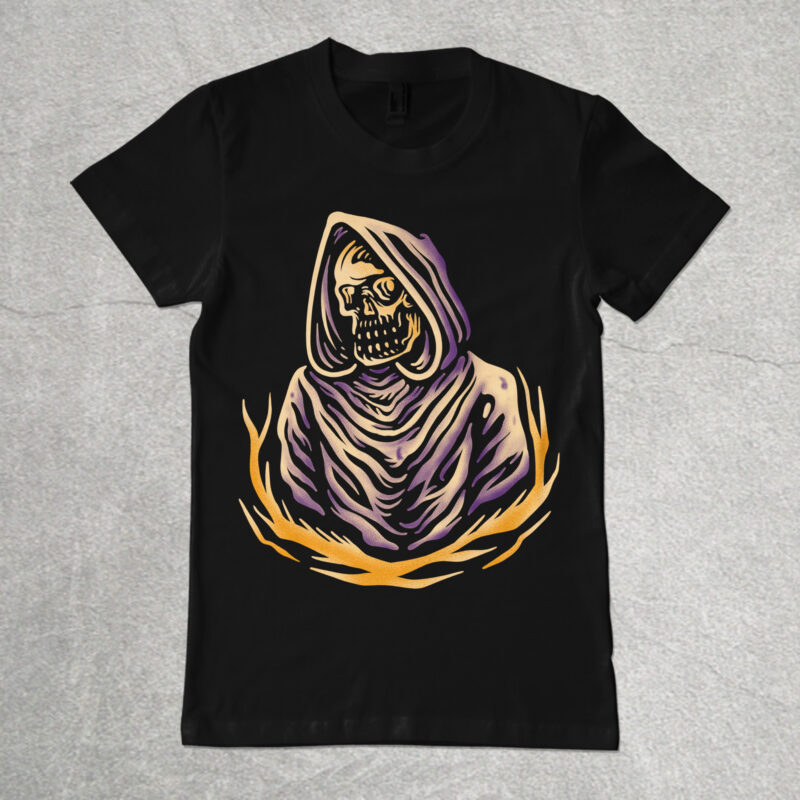 Skull illustration design for tshirt - Buy t-shirt designs