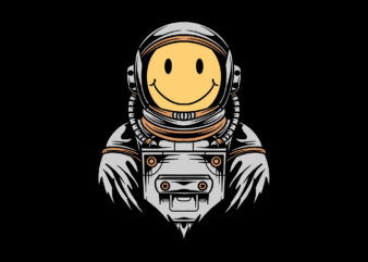 smile face astronaut