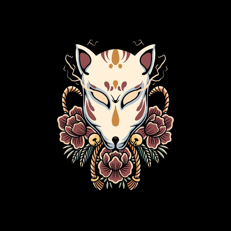 kitsune mask - Buy t-shirt designs