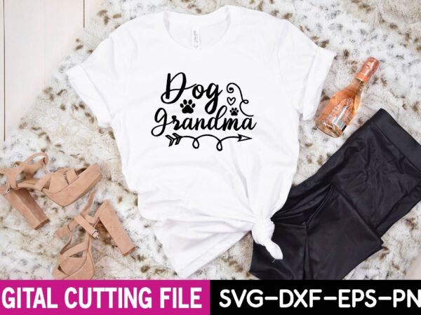 Dog grandma svg t shirt vector illustration