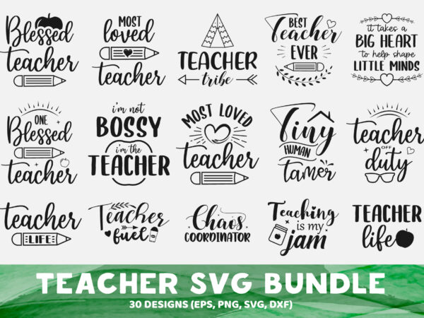 Creative teacher svg bundle t shirt vector file