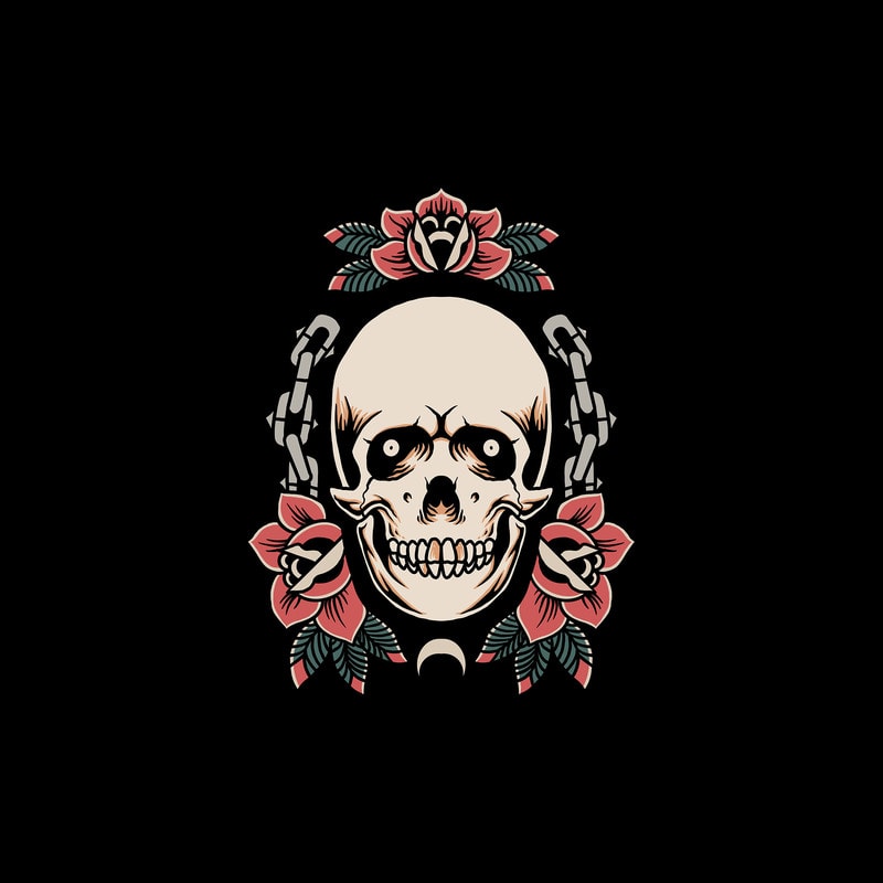 chained skull - Buy t-shirt designs