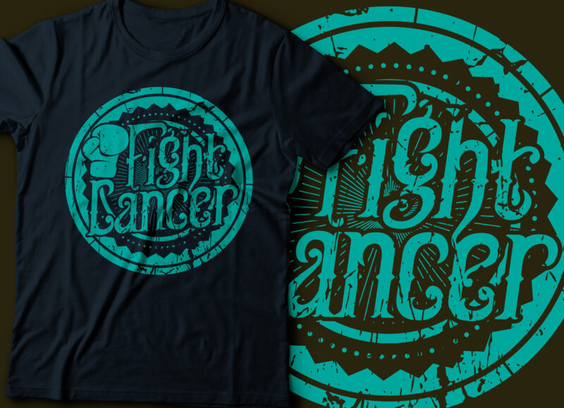 ovarian cancer uterus awareness fight cancer typographic vintage design