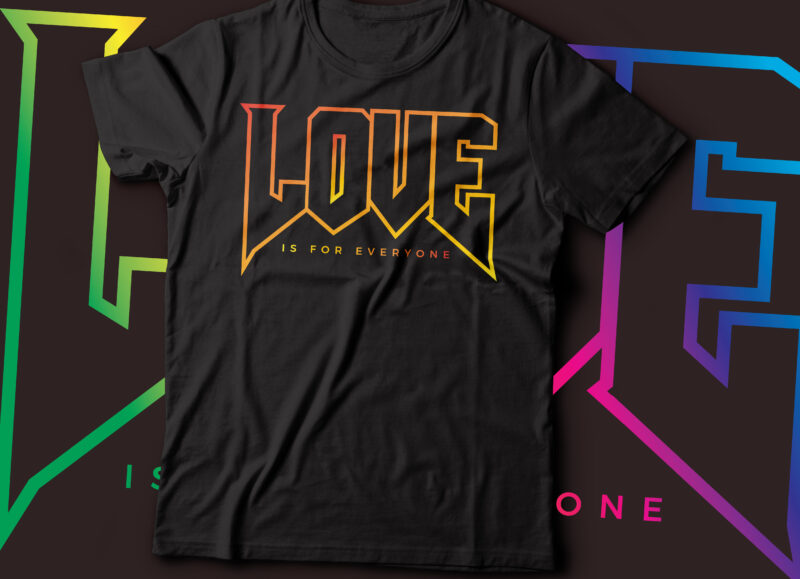 love is for everyone rainbow streetwear style tee