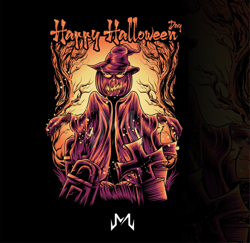 the scary pumkin (happy halloween day)2 - Buy t-shirt designs