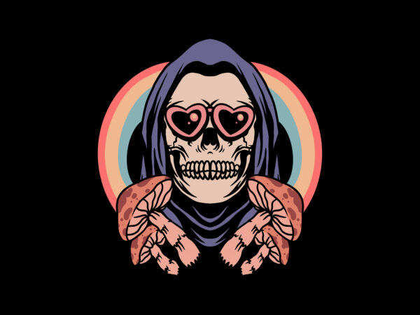 Trippy grim streetwear t shirt designs for sale