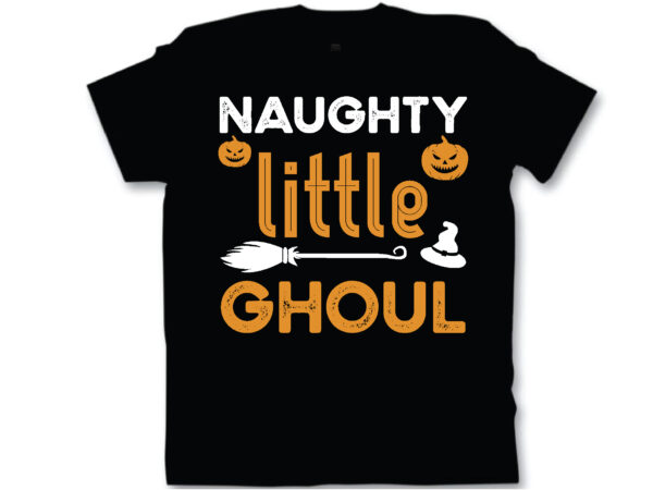 Naughty little ghoul t shirt design