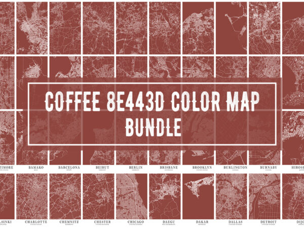 Coffee – 8e443d color map bundle t shirt vector file