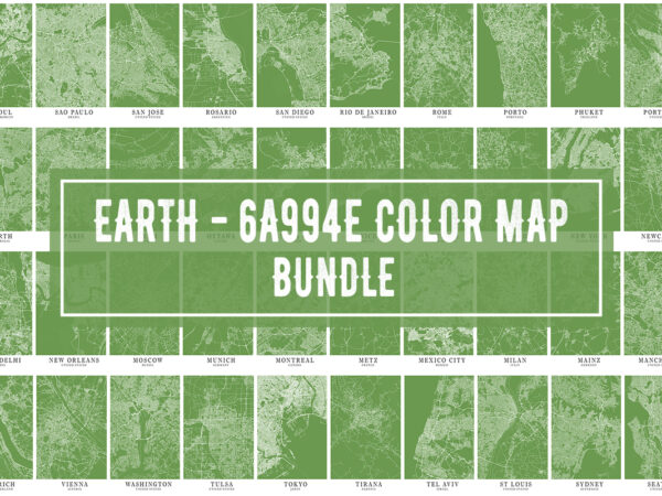 Earth – 6a994e color map bundle vector clipart