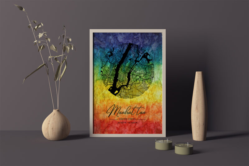 Lambda Watercolor Map Bundle