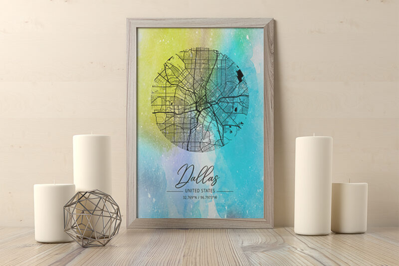 Leo Watercolor Map Bundle