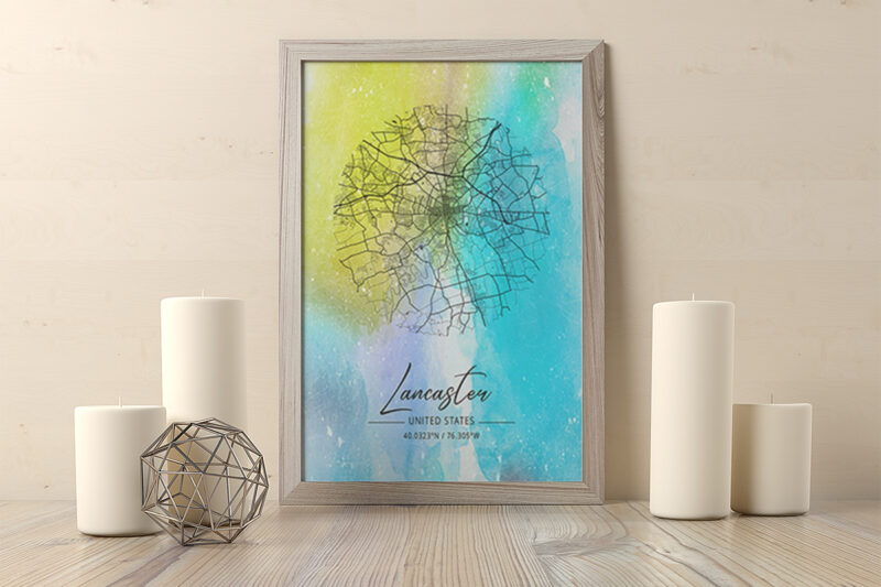 Leo Watercolor Map Bundle