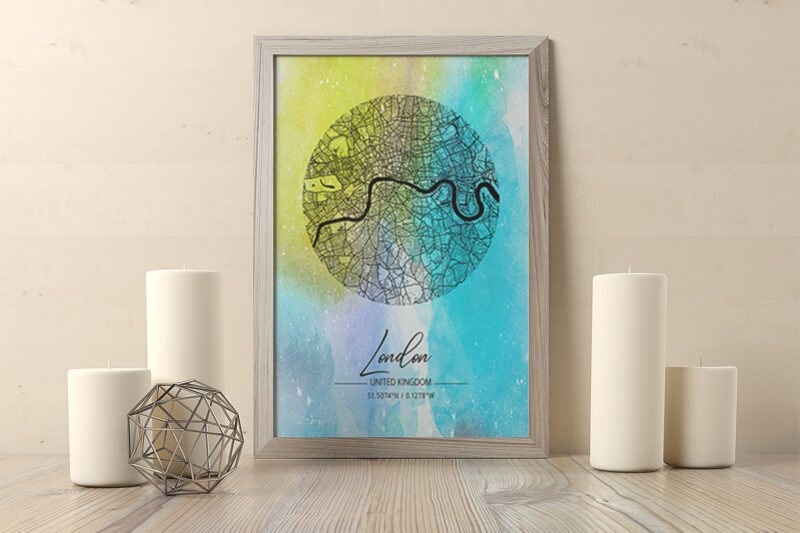 Leo Watercolor Map Bundle