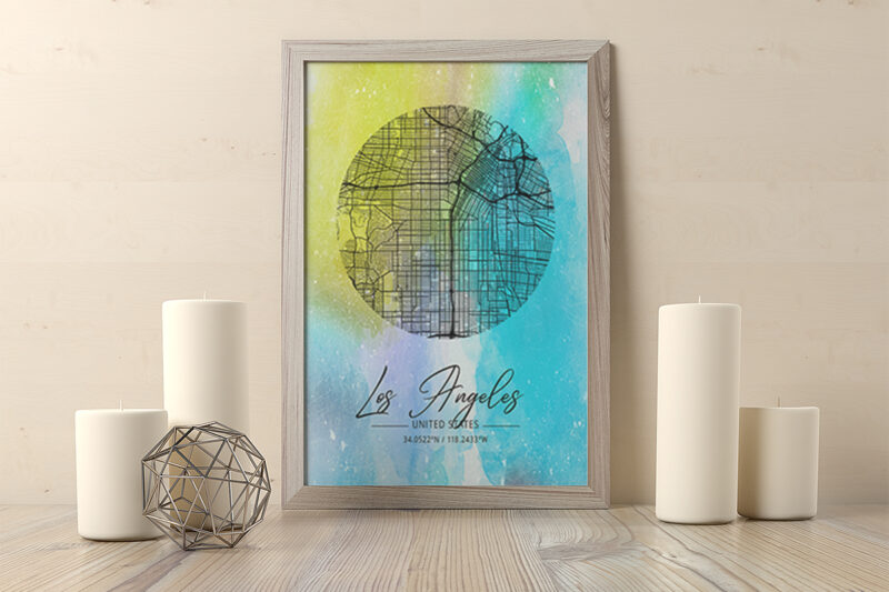 Leo Watercolor Map Bundle