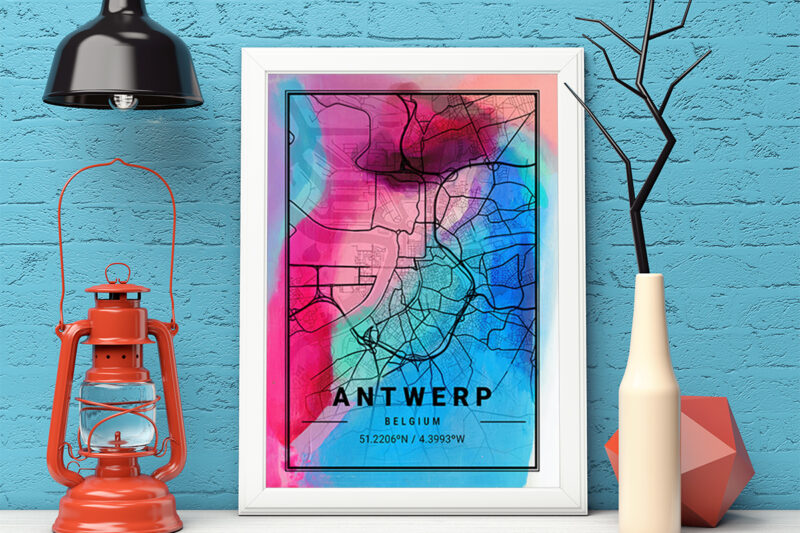 Mars Watercolor Map Bundle