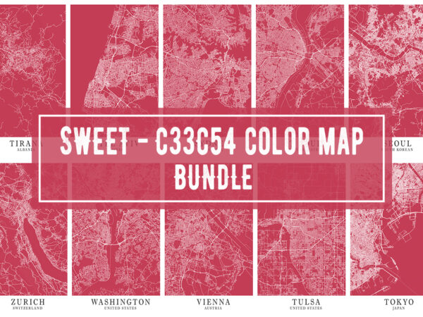 Sweet – c33c54 color map bundle t shirt template vector