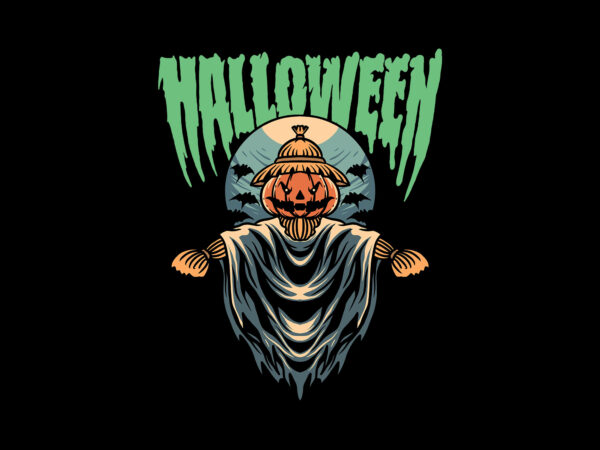 Scarecrows halloween t shirt template vector