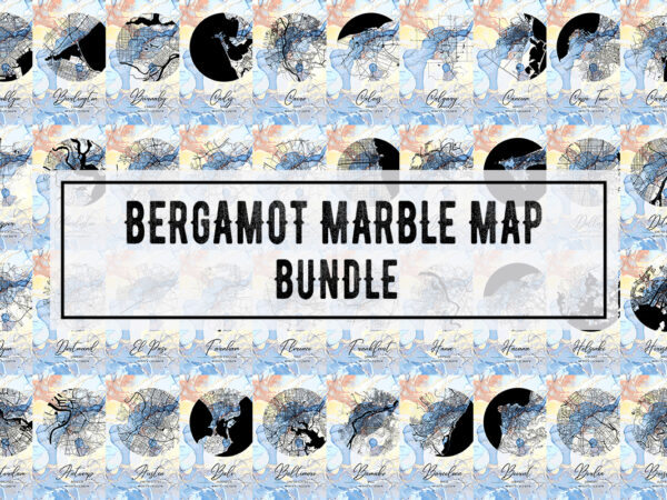 Bergamot marble map bundle t shirt template