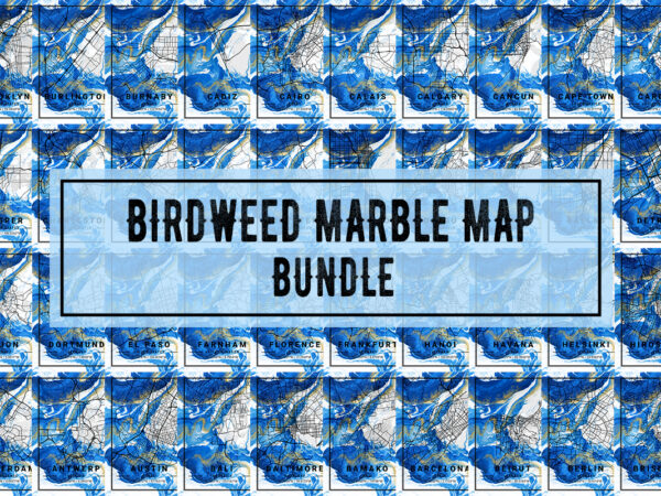 Birdweed marble map bundle t shirt template