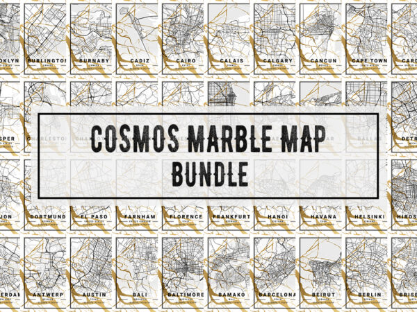 Cosmos marble map bundle t shirt vector file