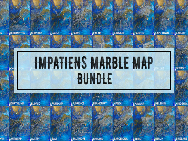 Impatiens marble map bundle t shirt design for sale