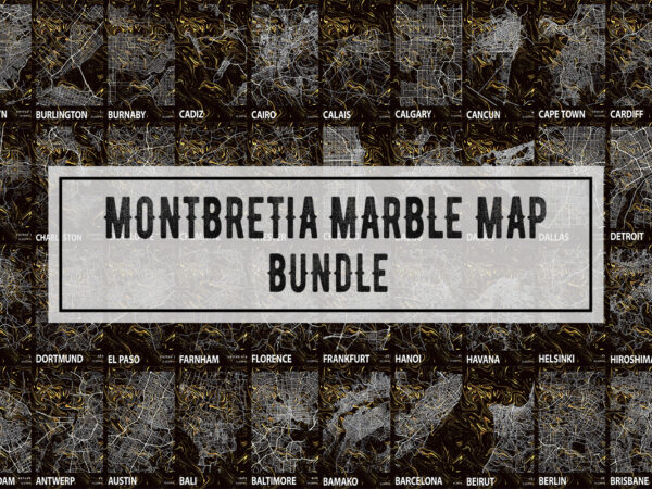 Montbretia marble map bundle t shirt designs for sale