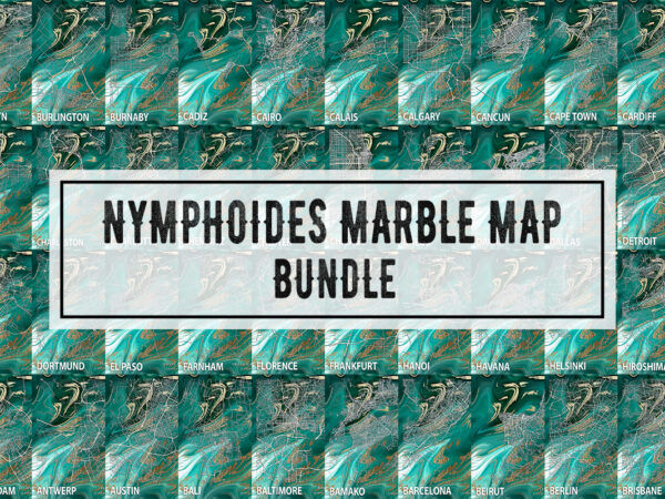 Nymphoides marble map bundle T shirt vector artwork