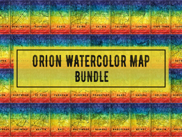 Orion watercolor map bundle t shirt design online