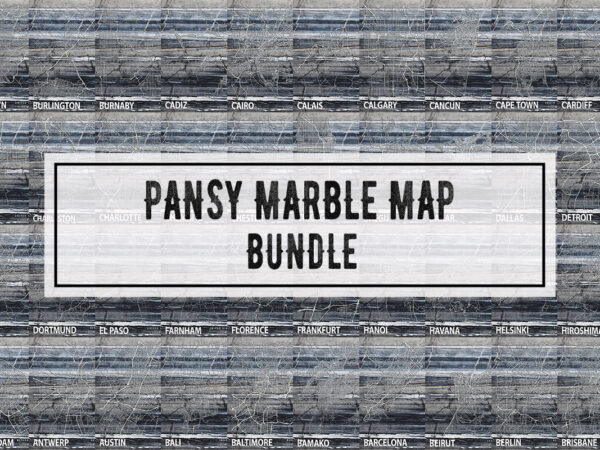 Pansy marble map bundle t shirt illustration