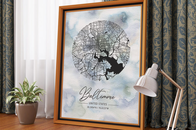 Phi Watercolor Map Bundle