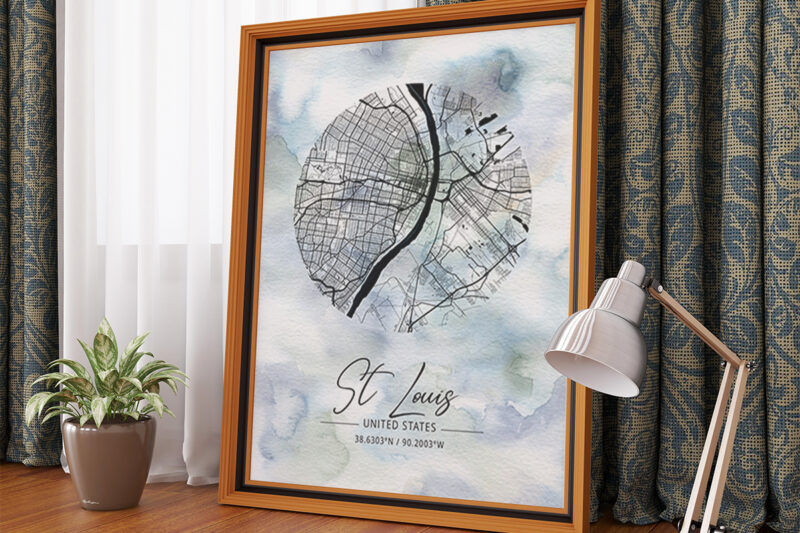 Phi Watercolor Map Bundle