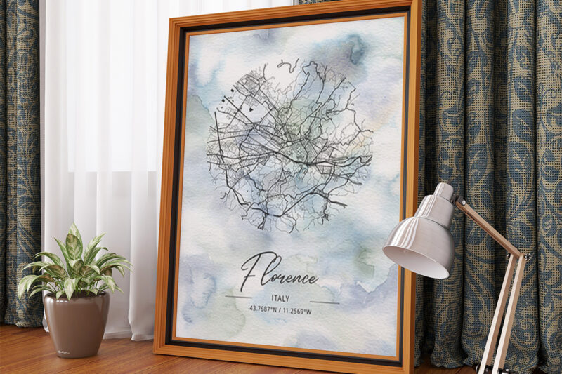 Phi Watercolor Map Bundle