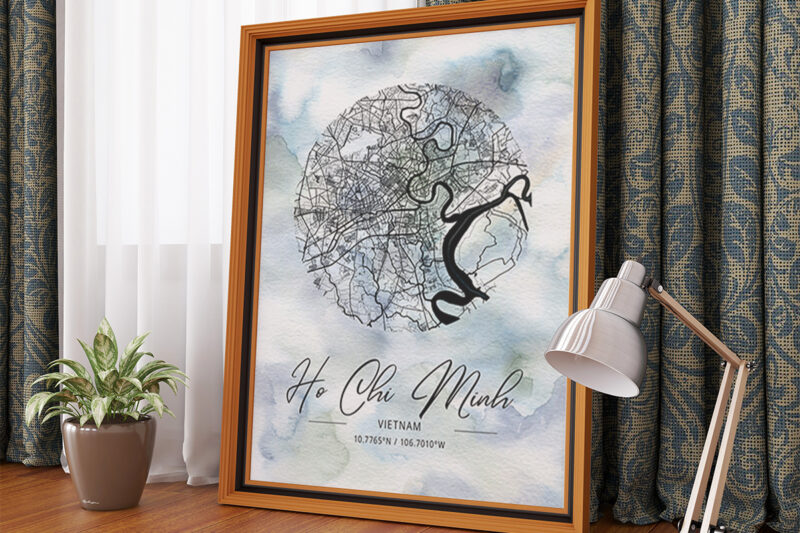 Phi Watercolor Map Bundle