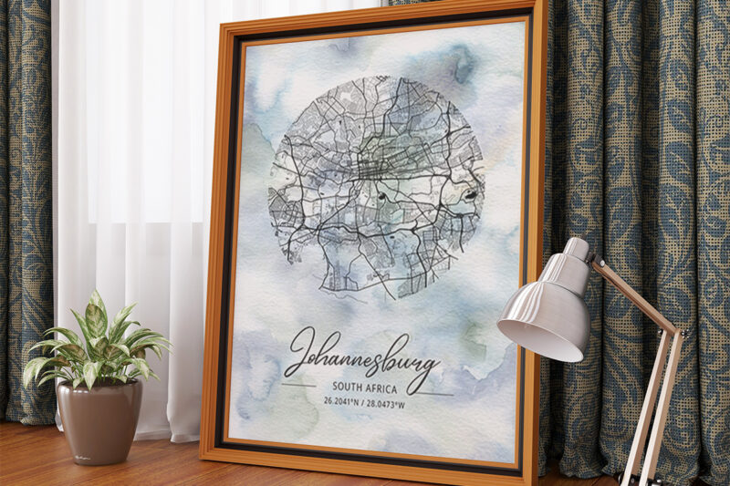 Phi Watercolor Map Bundle