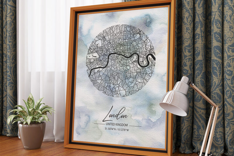 Phi Watercolor Map Bundle