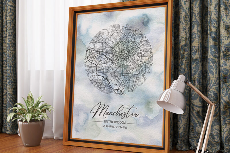 Phi Watercolor Map Bundle