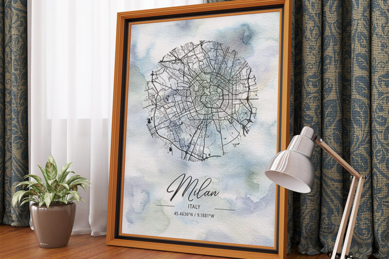 Phi Watercolor Map Bundle