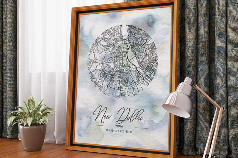 Phi Watercolor Map Bundle