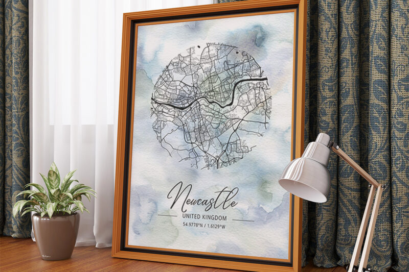 Phi Watercolor Map Bundle