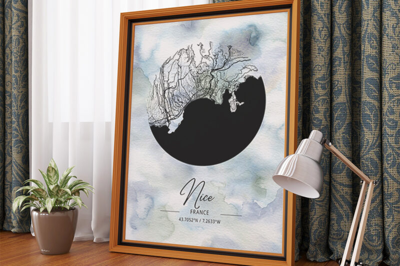 Phi Watercolor Map Bundle