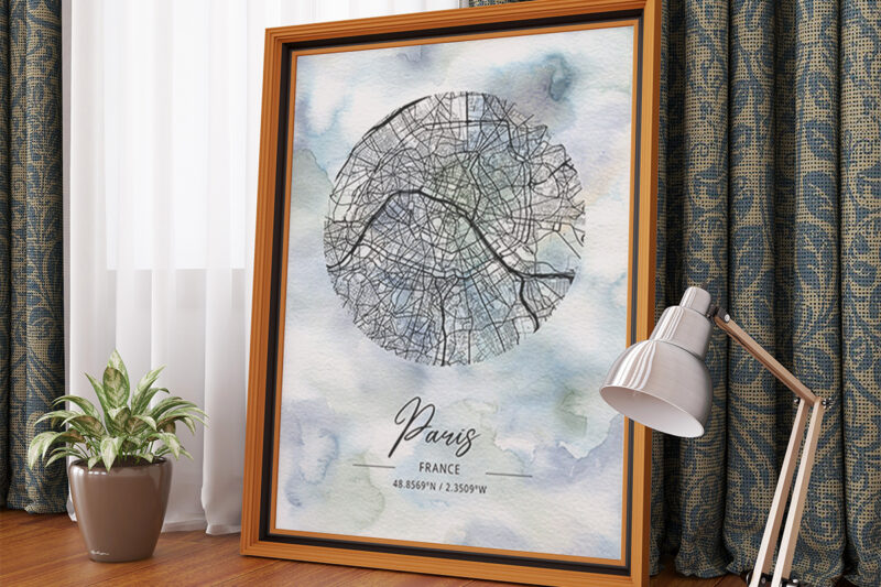 Phi Watercolor Map Bundle