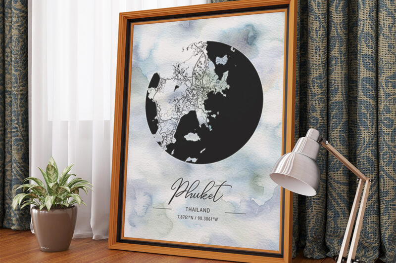 Phi Watercolor Map Bundle