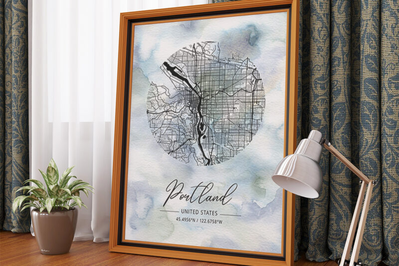 Phi Watercolor Map Bundle