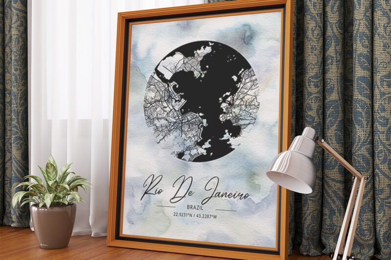 Phi Watercolor Map Bundle