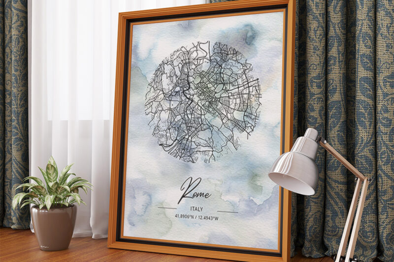 Phi Watercolor Map Bundle