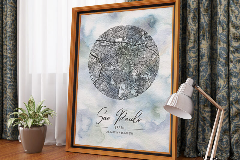 Phi Watercolor Map Bundle