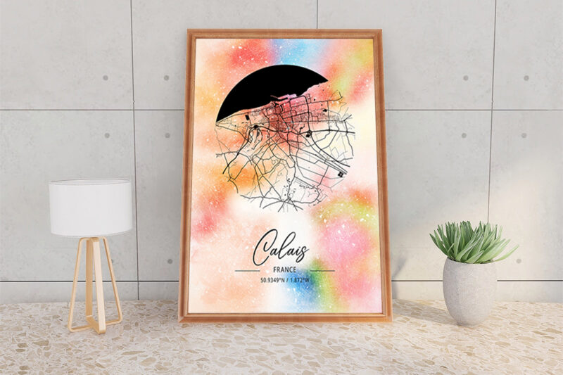 Psi Watercolor Map Bundle