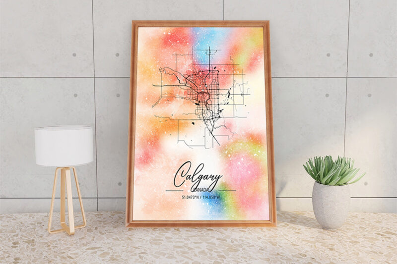 Psi Watercolor Map Bundle