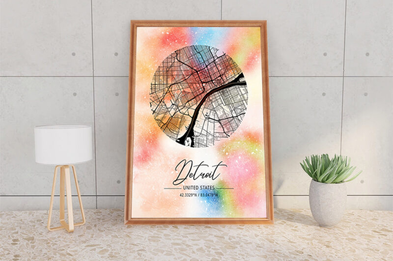 Psi Watercolor Map Bundle